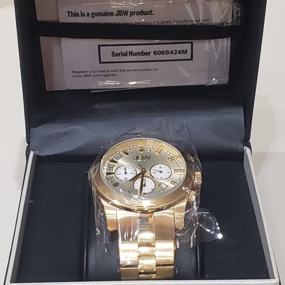 $1390 MSRP~ JBW Delano Chronograph Diamond Dial Men's Watch ~ RARE - Picture 8 of 10